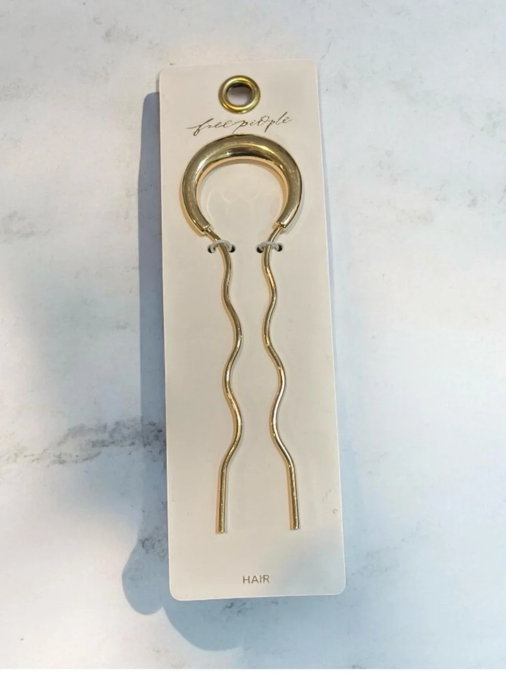 Free People Careless Whisper gold  tone hairpin NWT